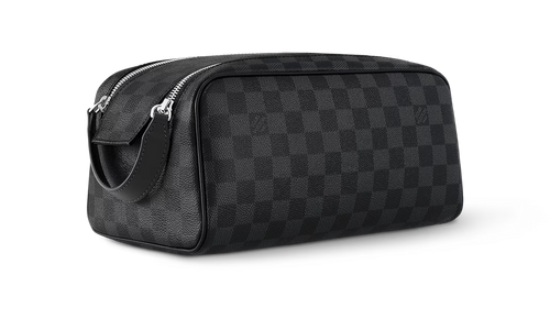 Dopp Kit Toilet Pouch "Damier Graphite Canvas" N40127
