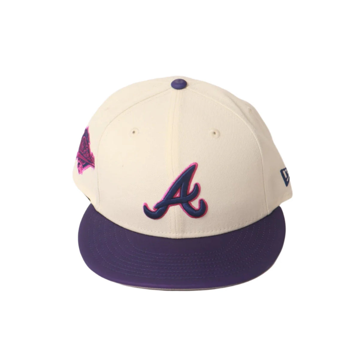 New Era 59Fifty 95' Atlanta Braves Color Develop Fitted - Purple/Off White