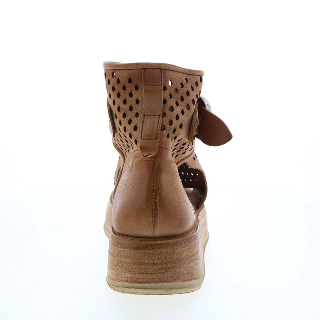Prentice A78003-101 Womens Brown Leather Sandals Wedges Shoes