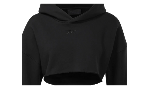 Cardi B Crop Hoodie WMNS "Black" H48407