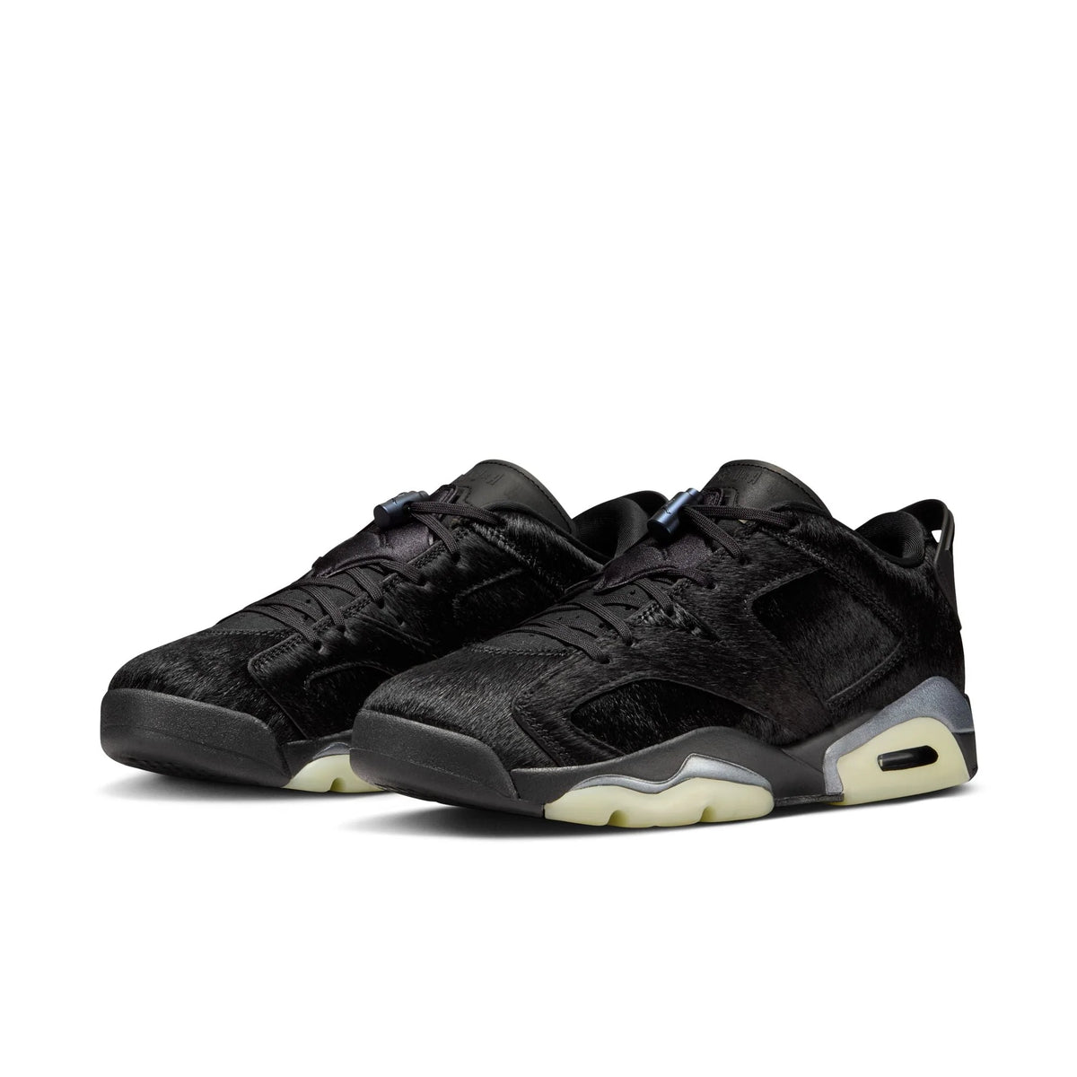 Women's  6 Retro Low - "Black Pony Hair"