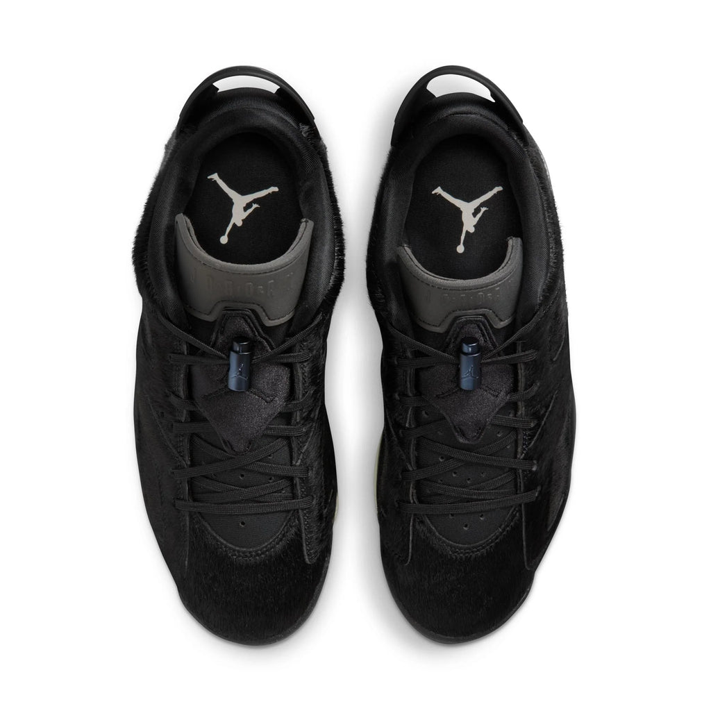 Women's  6 Retro Low - "Black Pony Hair"