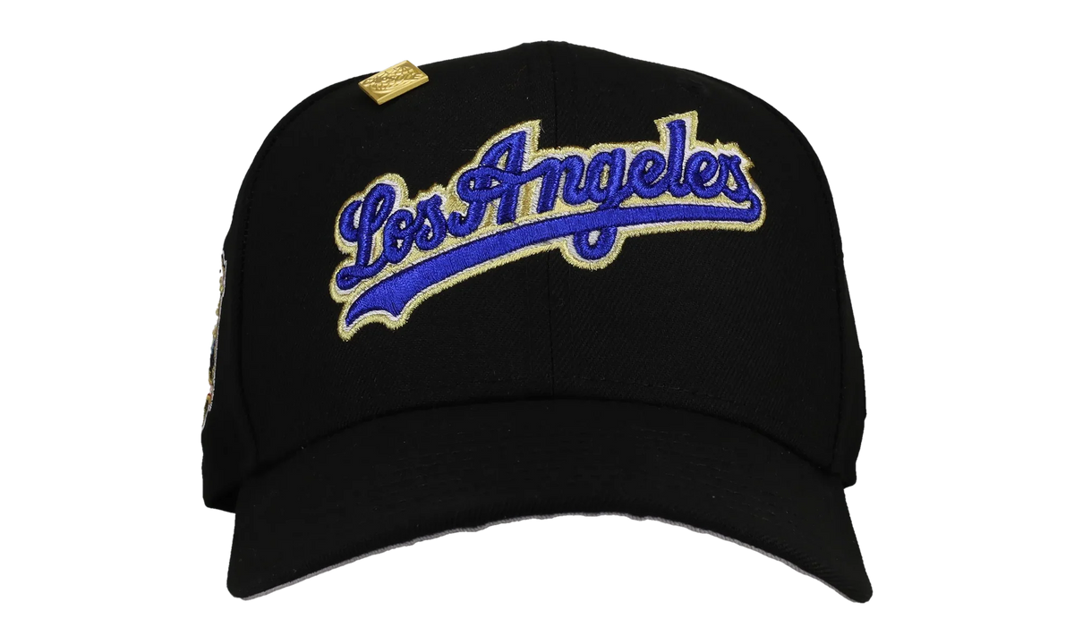 59FIFTY Los Angeles Dodgers 40th Anniversary Fitted Hat "Black Dome - Metallic Script" 123451299828