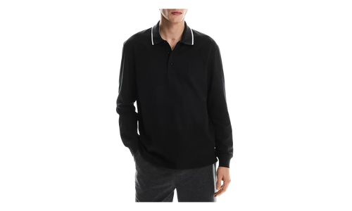 Courtside Long-T Polo "Black" 1MF30500553