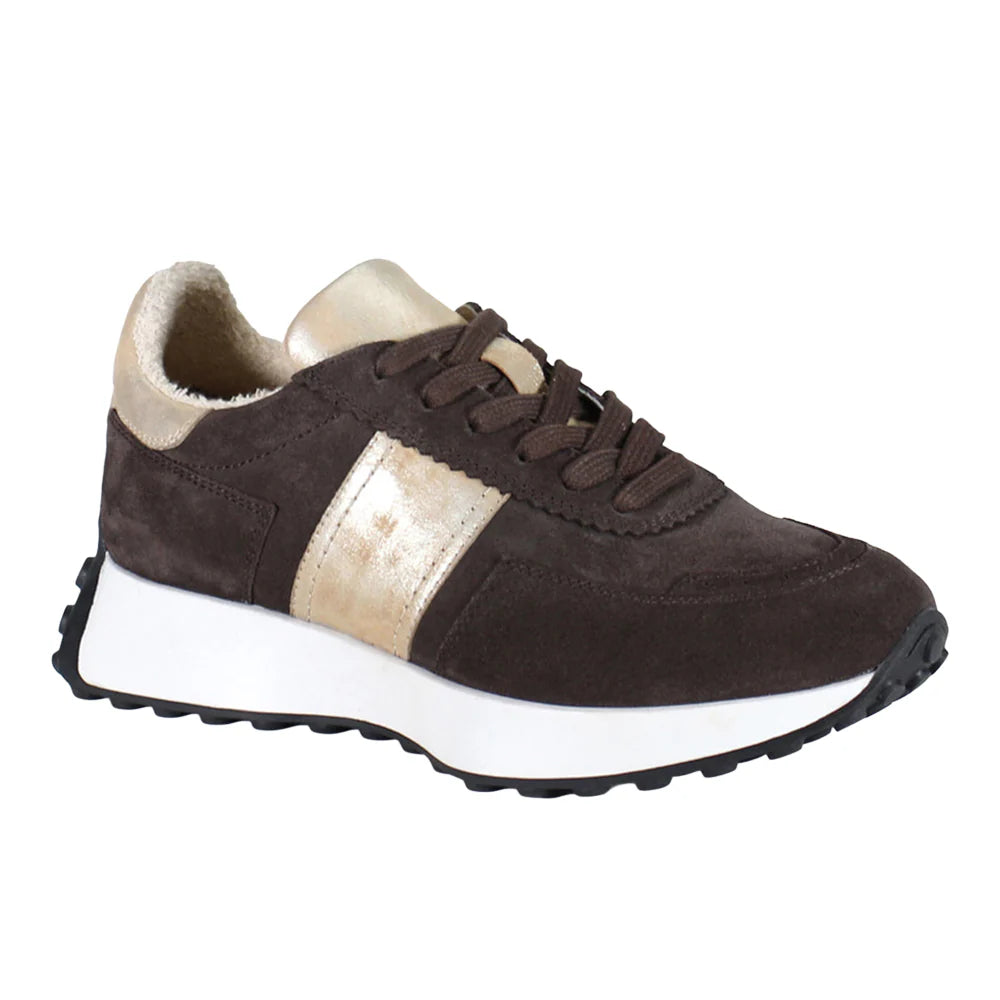 Know It All Metallic Lace Up Sneakers
