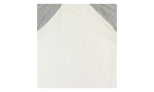 Cemetery Cross Straight Longsleeve T-Shirt "Grey / White" CHRM1187
