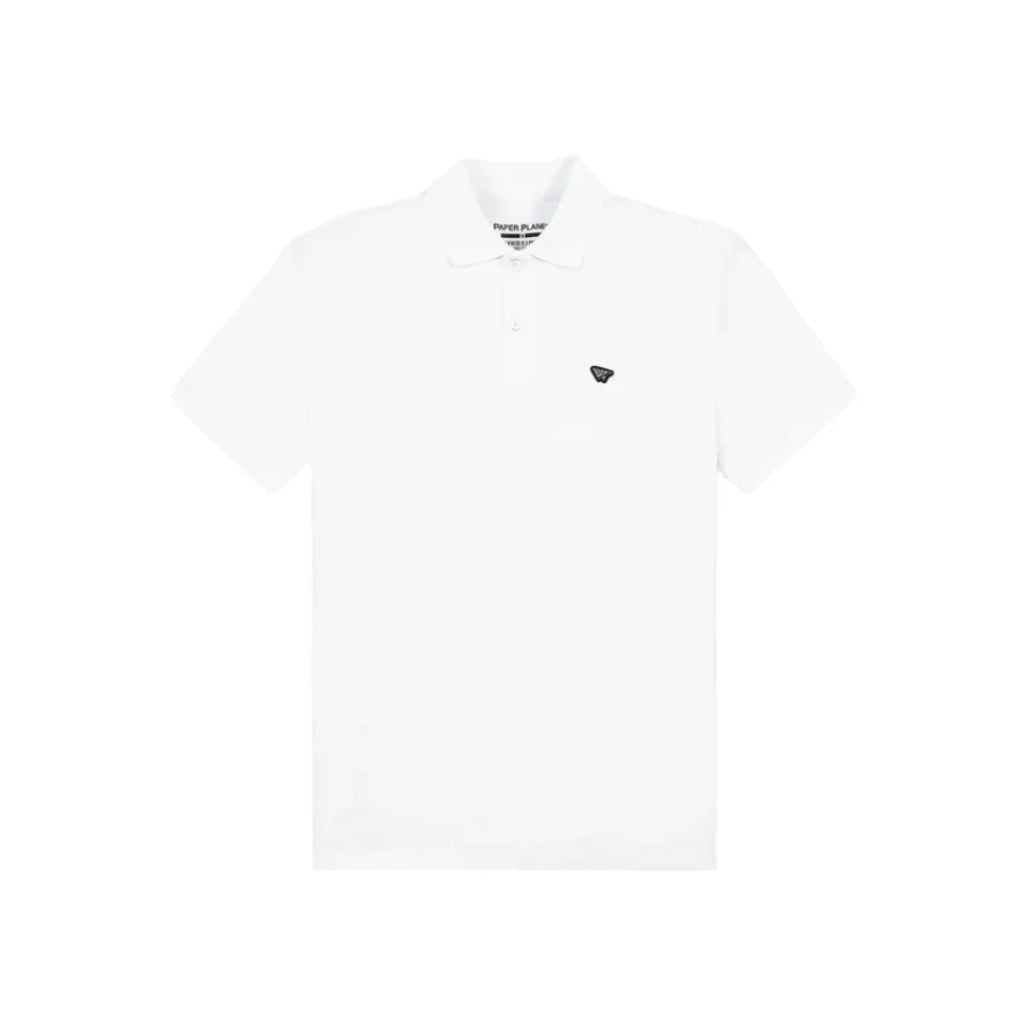 Paper Planes Solid Polo Shirt - White