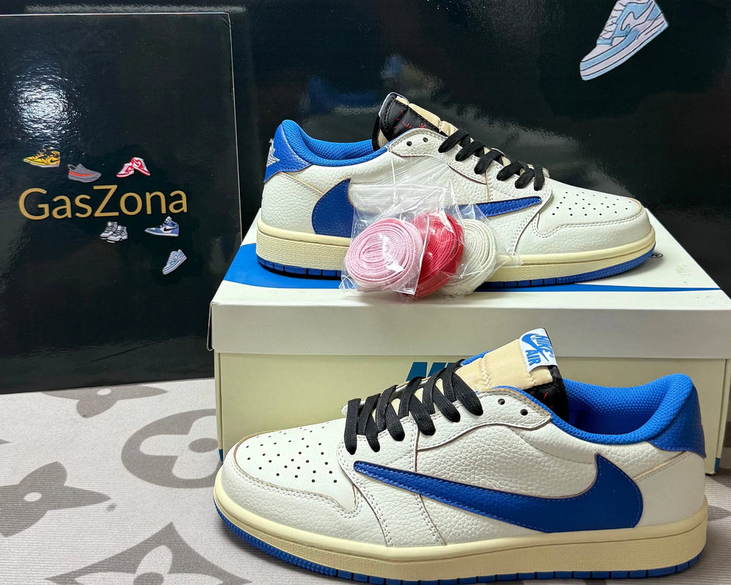 1 Retro Low OG SP Fragment x Travis Scott Sail Military Blue