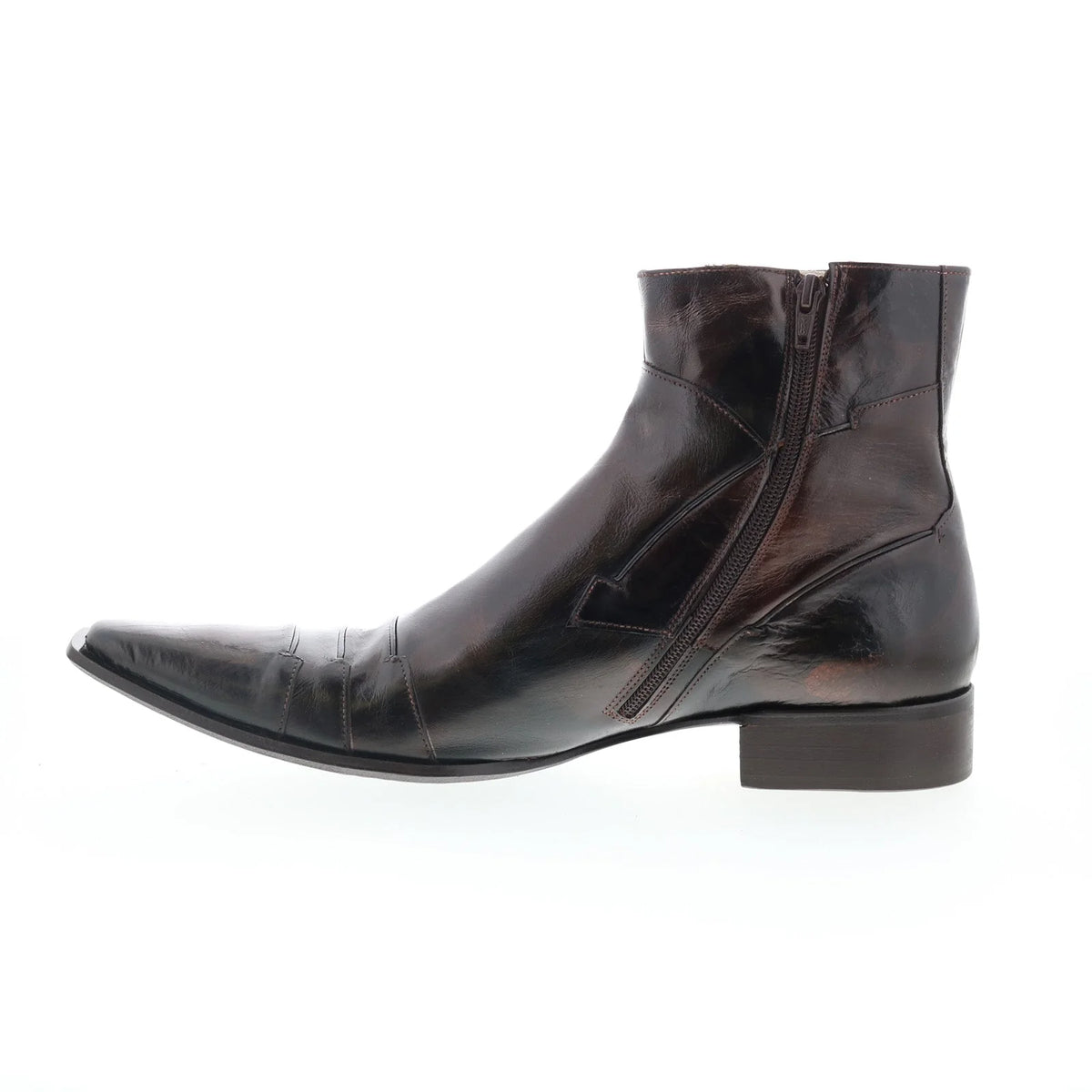 Astton Winnebago 2124 Mens Brown Leather Zipper Casual Dress Boots