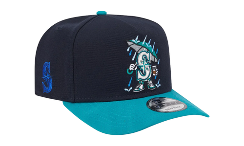 9FIFTY Seattle Mariners Cartoon A Frame Snapback Hat "Navy / Blue" NE378