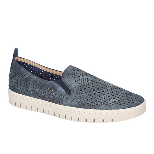 Fresh Perforated Slip On Flats