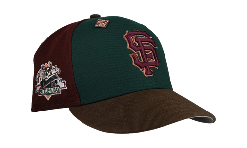 59FIFTY San Francisco Giants 1989 World Series Pinwheel Fitted Hat "Green Maroon" NE360