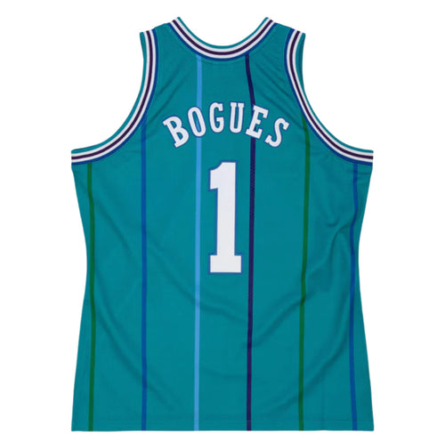 Mitchell & Ness Muggsy Bogues 1992 Charlotte Hornets Classics Jersey - Teal