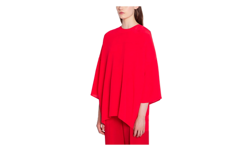 SILK ROUND NECK BLOUSE "Red" RW TO0004 4868 P23 37