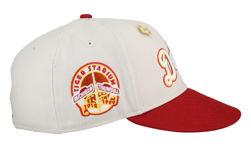 59FIFTY Detroit Tigers April 4th Collection Tiger Stadium Patch Fitted Hat "White / Red" 123451295289