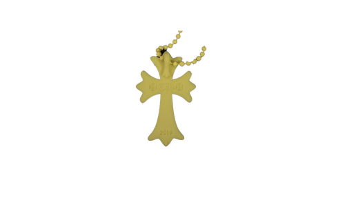 Silicone Cross Necklace "Neon Yellow" CHRM0675