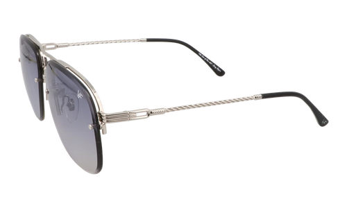 Snatch Bevel Rimless Drill Mount 18KT "White Gold / Pastel Gray Gradient Flash Silver" DMSN2 0006 48D1