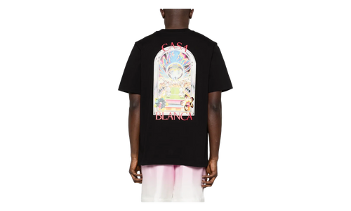 Tennis Landscape T-Shirt "Black" MSS26JTS00109