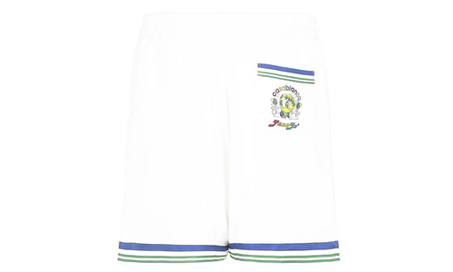 Tennis Club Icon Silk Twill Shorts "White" M AW25 TR 012 01