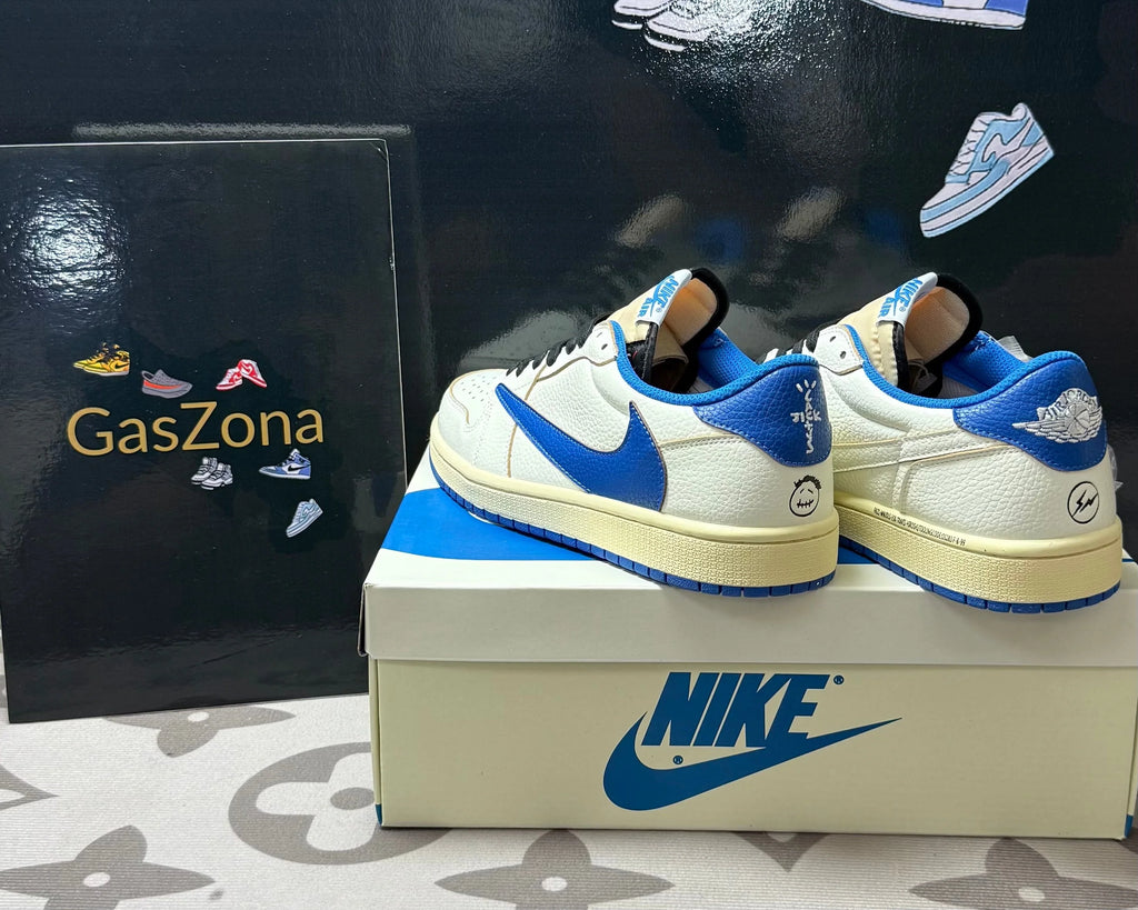 1 Retro Low OG SP Fragment x Travis Scott Sail Military Blue