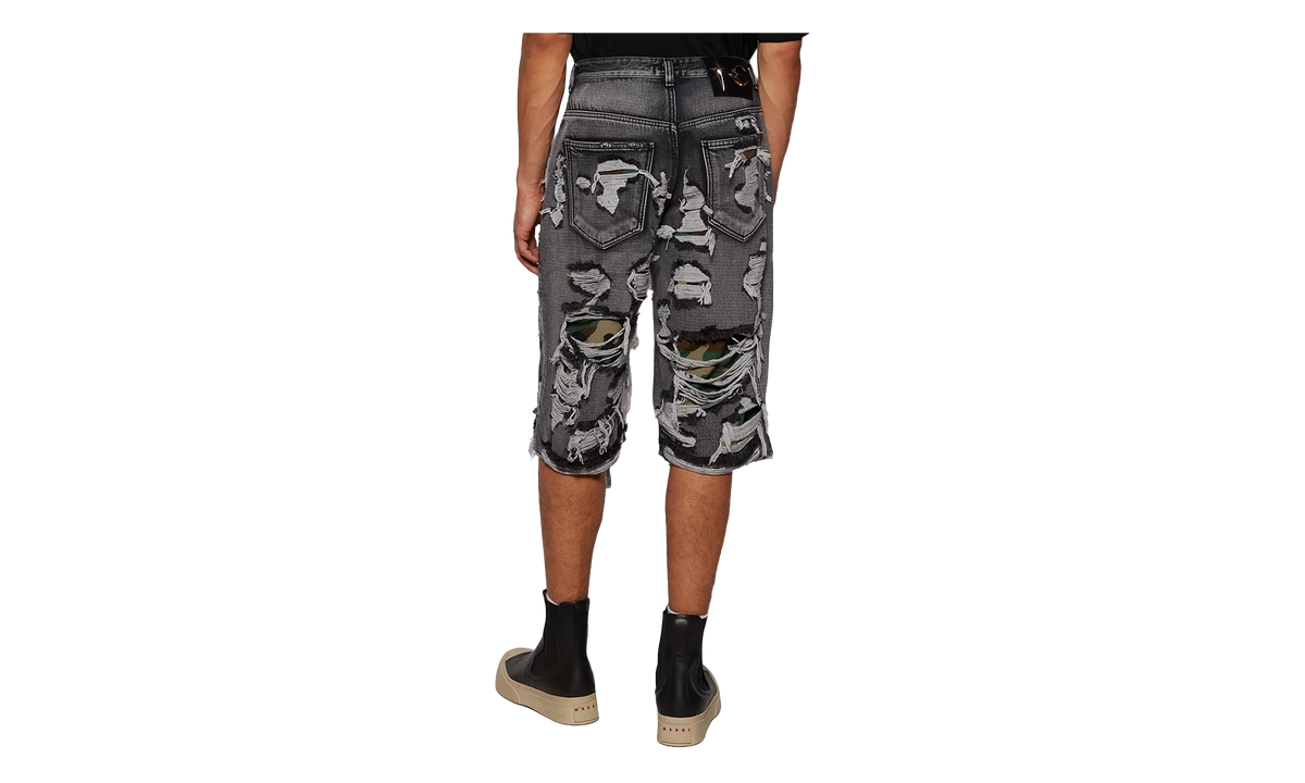 Hell Camo Denim Shorts "Black" TC25PT2202