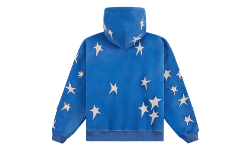 Patchwork Washed Hoodie "Blue" KS002