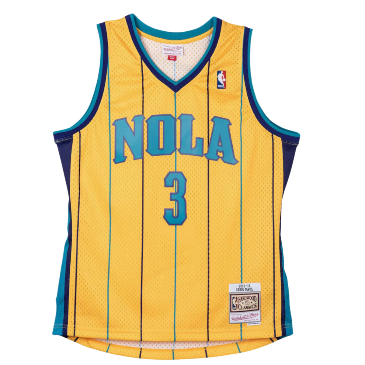 Mitchell & Ness Men's Chris Paul Gold New Orleans Hornets 2010 Classics Jersey - Gold