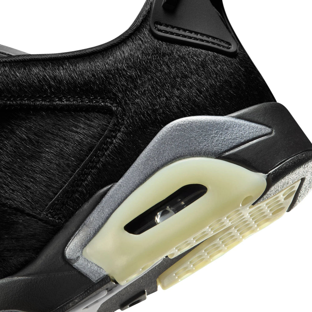 Women's  6 Retro Low - "Black Pony Hair"