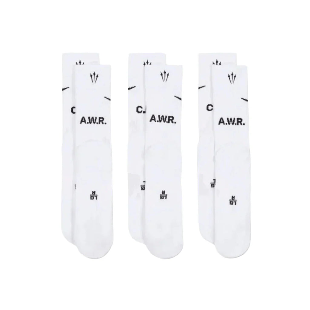 x NOCTA Crew 3 Pack Sock - White