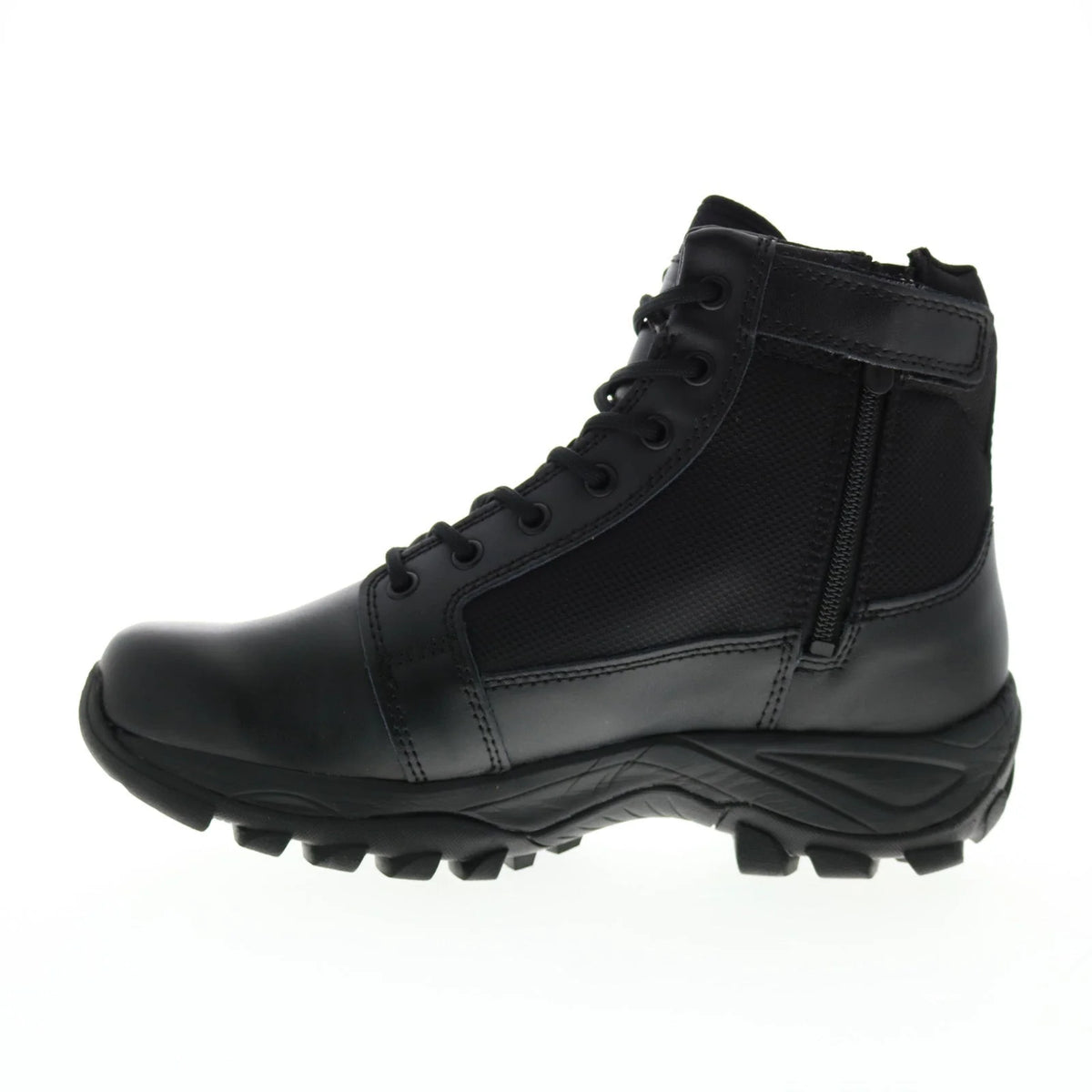 Bates Fuse Mid Side Zip E06506 Mens Black Wide Leather Tactical Boots