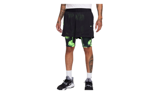 Signature Ja Morant Dri-Fit 2-In-1 4" Basketball Shorts "Black / Lime Blast" FQ1022 010