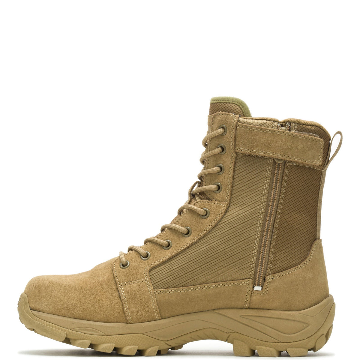 Bates Fuse Tall Zip E06511 Mens Brown Leather Lace Up Tactical Boots
