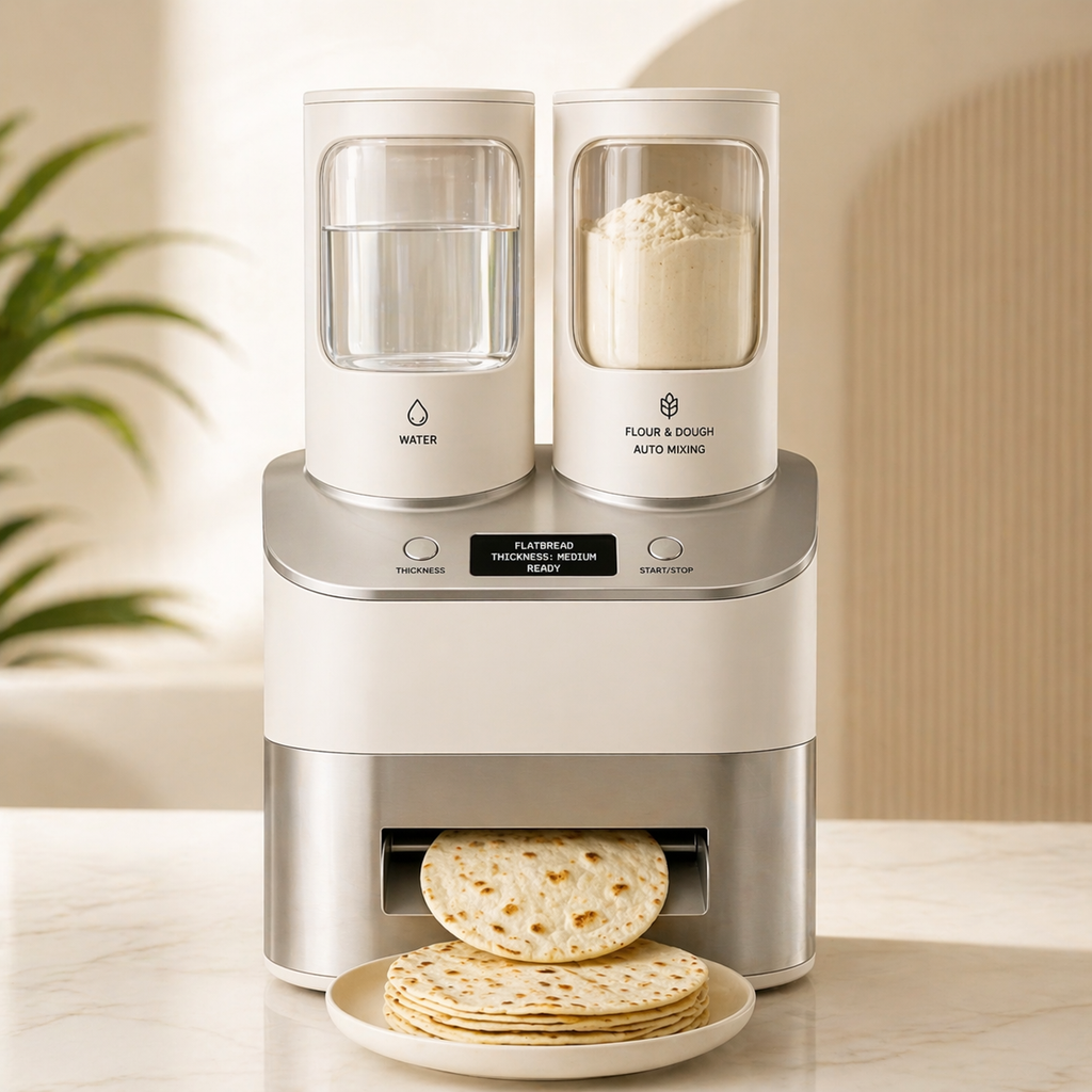 🔥Automatic Flatbread Maker – Fresh Tortillas, Roti & Wraps at Home