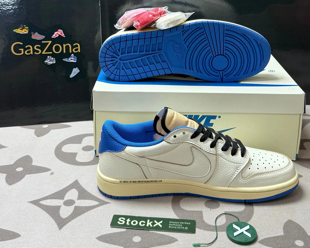 1 Retro Low OG SP Fragment x Travis Scott Sail Military Blue