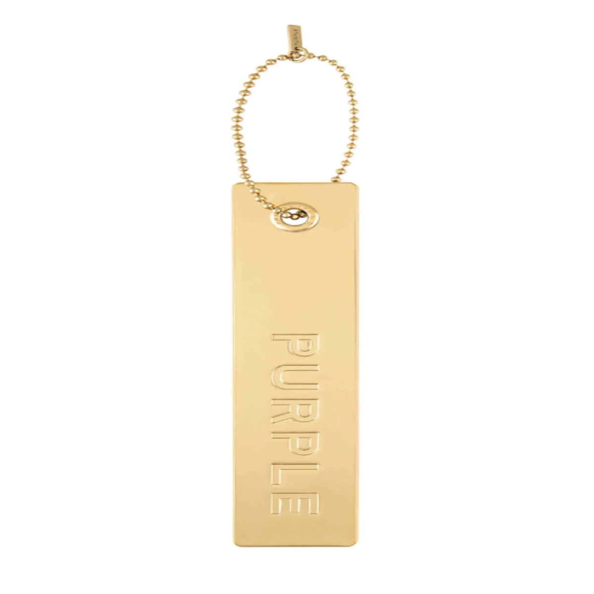 Purple Metal Hang Tag - Gold
