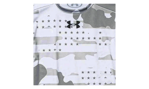 Freedom Camo Short Sleeve Compression Shirt "White / Black" 1260445 100