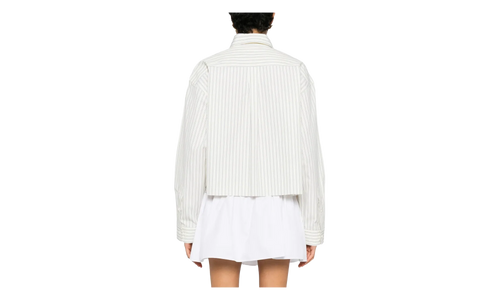 Striped Poplin Shirt WMNS "Cream" MK1659 180U F0061