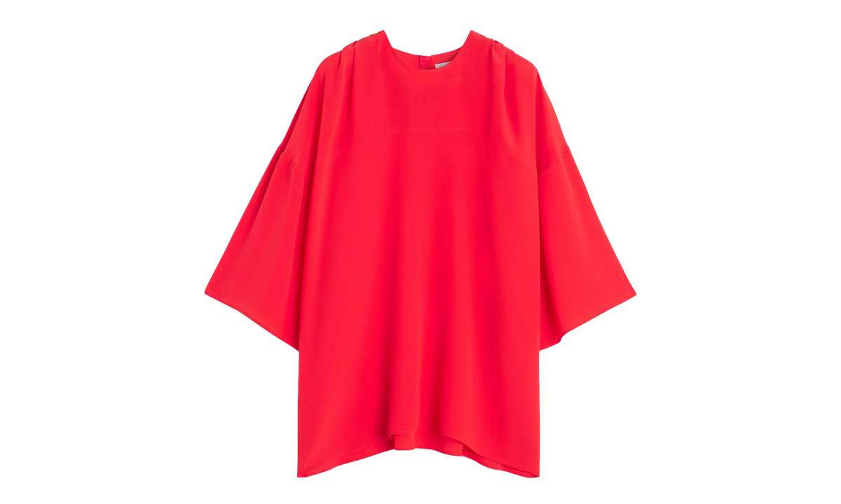 SILK ROUND NECK BLOUSE "Red" RW TO0004 4868 P23 37