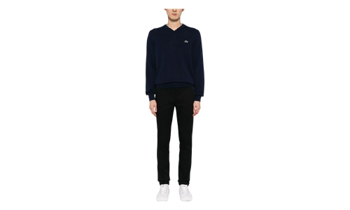 Cotton V-Neck Sweater "Navy Blue" AH1951 166
