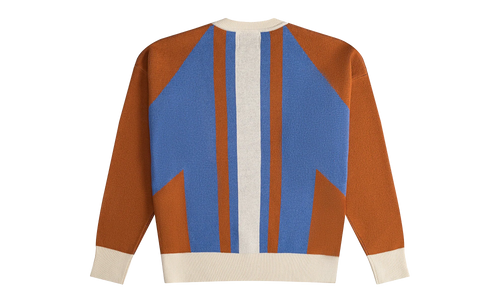 Pavil Knit Crewneck Sweater "Brick / Cream / Blue" RHPS24SW06973146 BRC