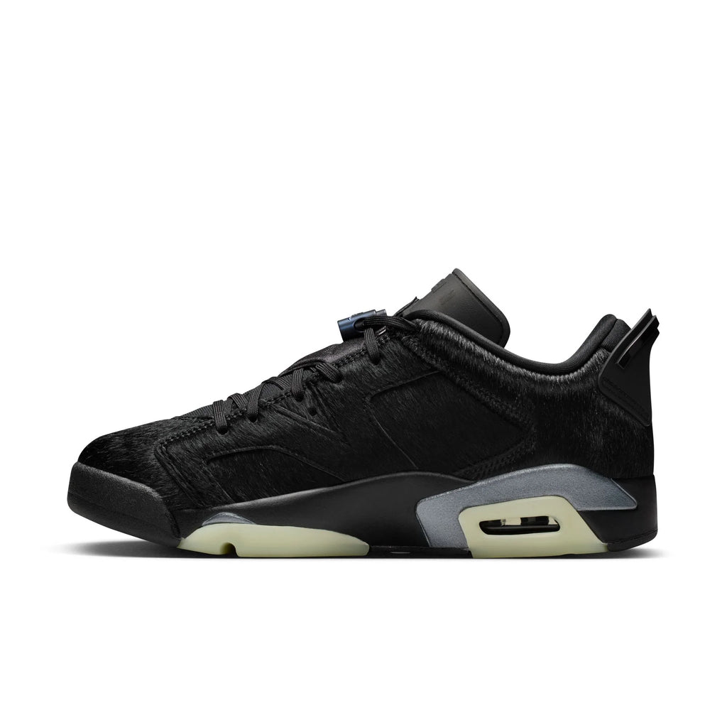 Women's  6 Retro Low - "Black Pony Hair"