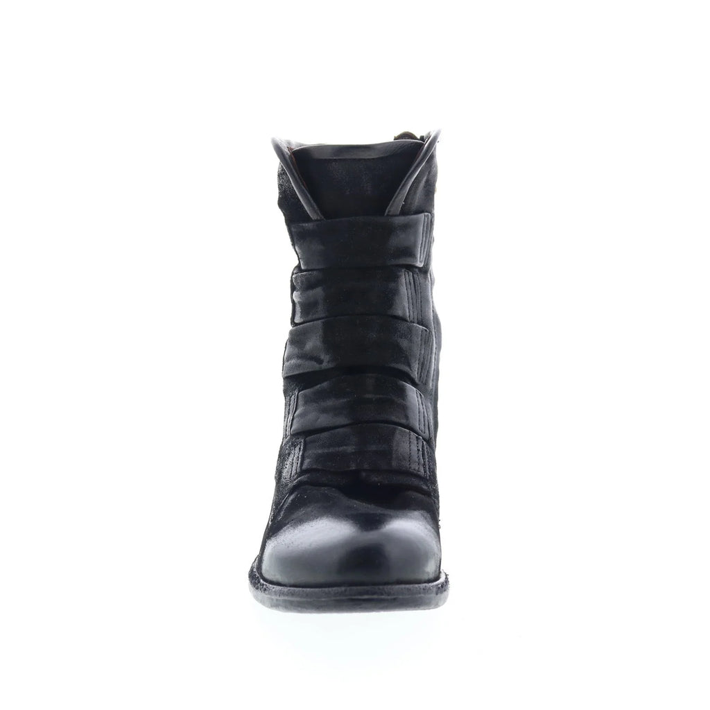 Traver Womens Black Suede Zipper Casual Dress Boots