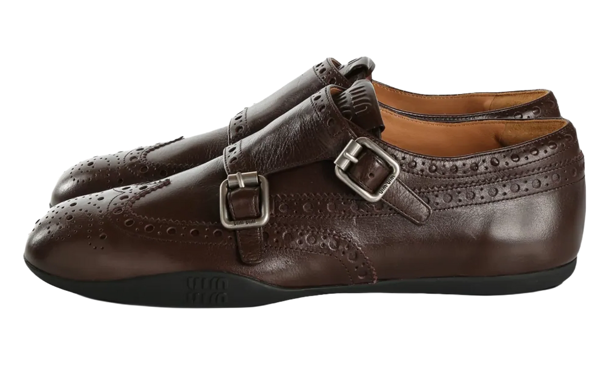 Calf Leather Buckle Brogues WMNS "Moro Tabacco" 5E510E 007 F0003