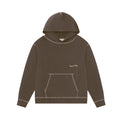 Museum of Peace & Quiet Wordmark Reverse Stitch Hoodie - Brown