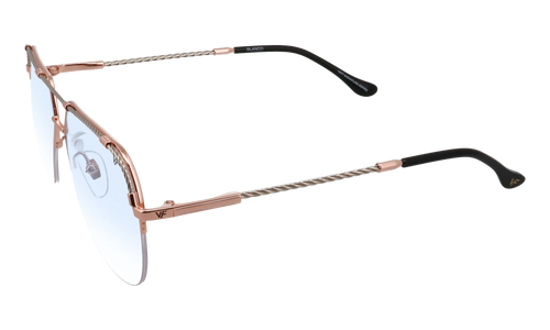 Blanco Half Rim 24KT Two-Tone "Rose / White Gold / Blue Gradient Photochromatic" HRBA2 0007 17A4