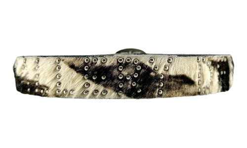 Reptile Studded Fur Belt "Black" GDRSFBB