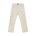 Purple Double Paint Embroidery Pelican Denim -  Khaki