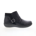 Aetrex Zoey BW700 Womens Black Leather Zipper Casual Dress Boots