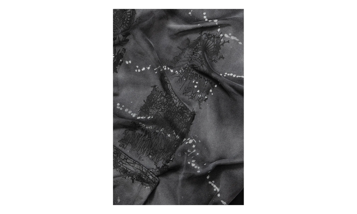 Gathered Thorn Window Hoodie "Black / Grey" CU6OFEQL