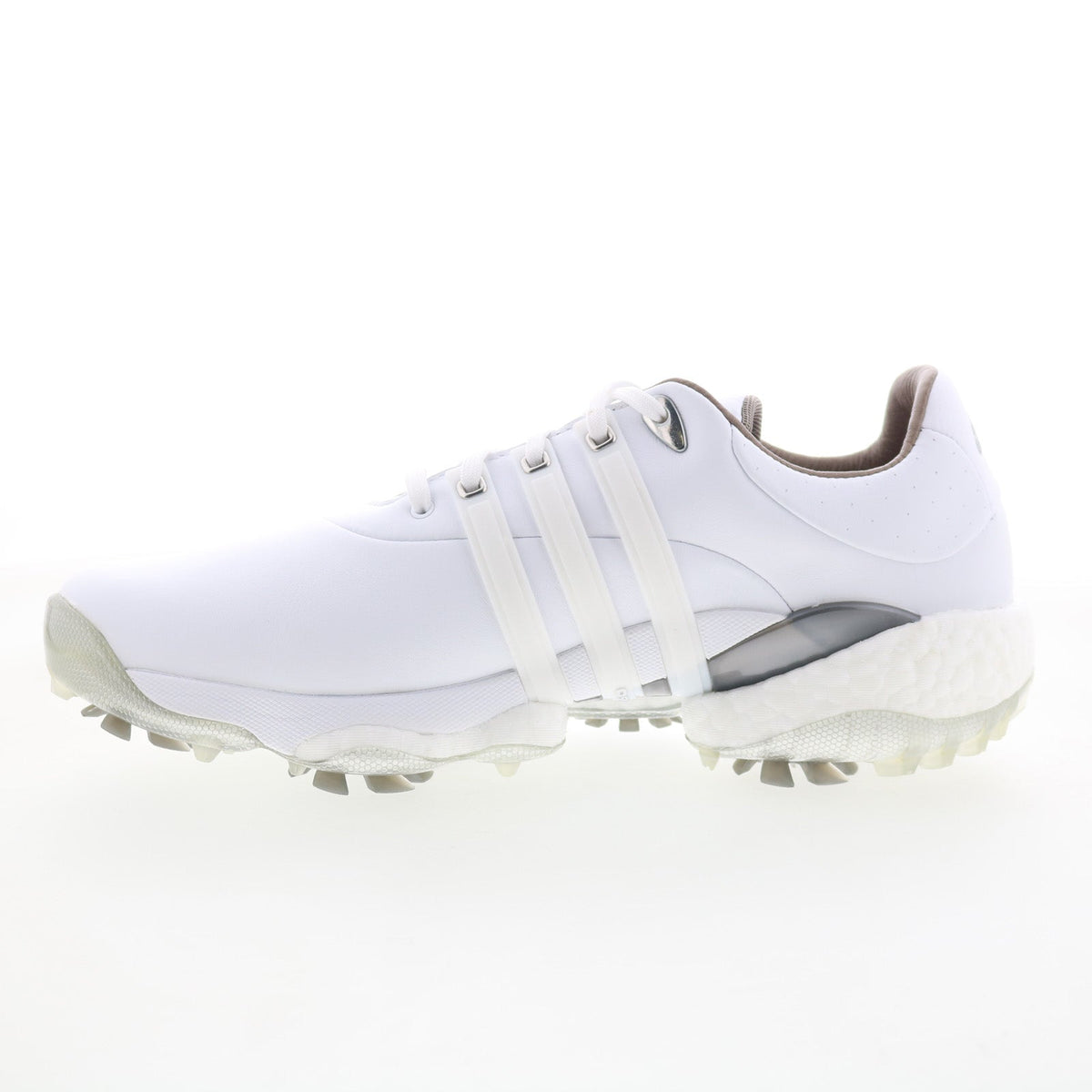 Tour360 22 GV7245 Mens White Leather Lace Up Athletic Golf Shoes